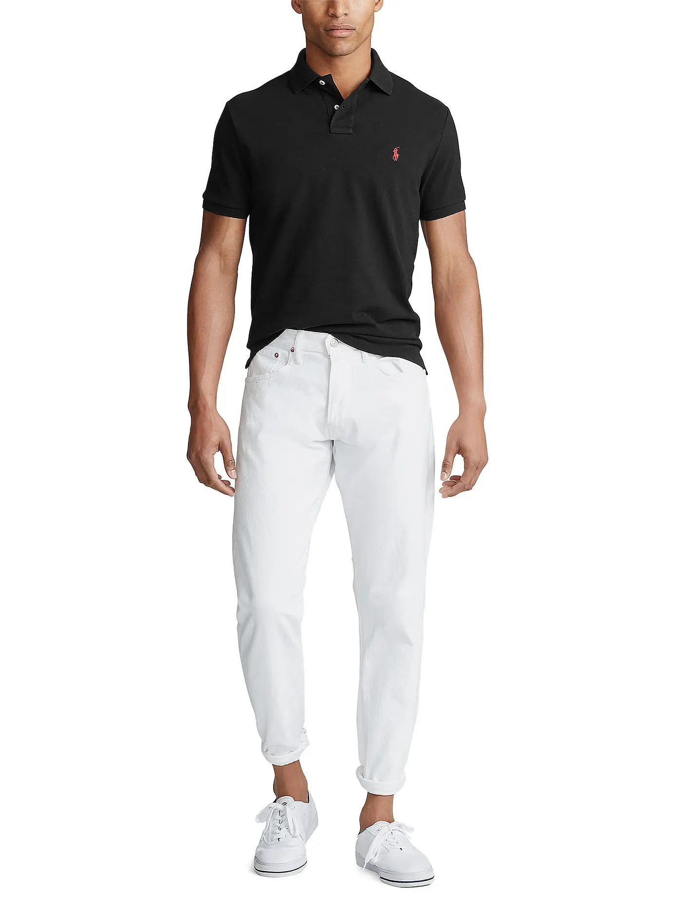 POLO RALPH LAUREN | Poloshirt Custom Slim Fit | schwarz